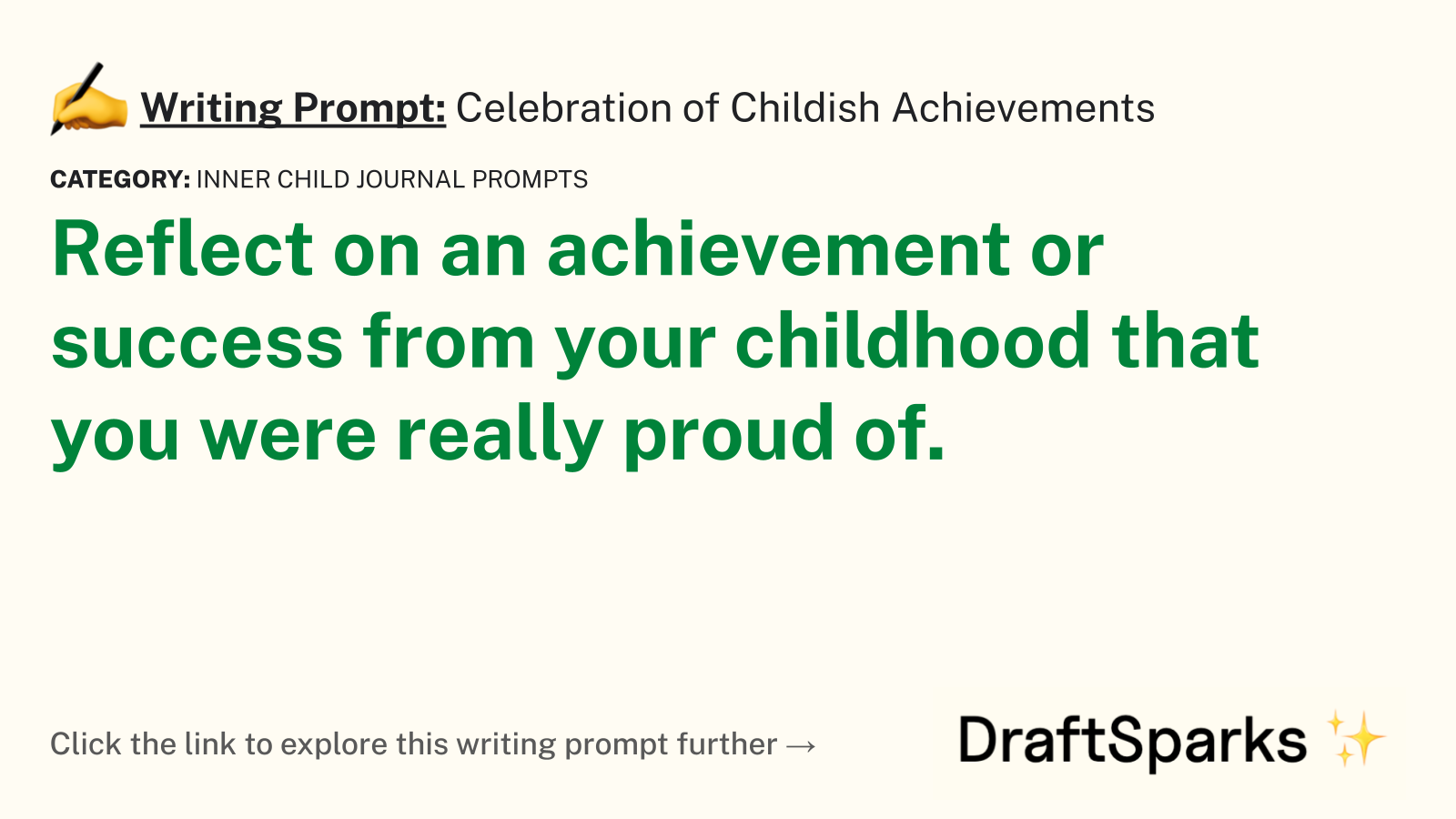 Celebration of Childish Achievements