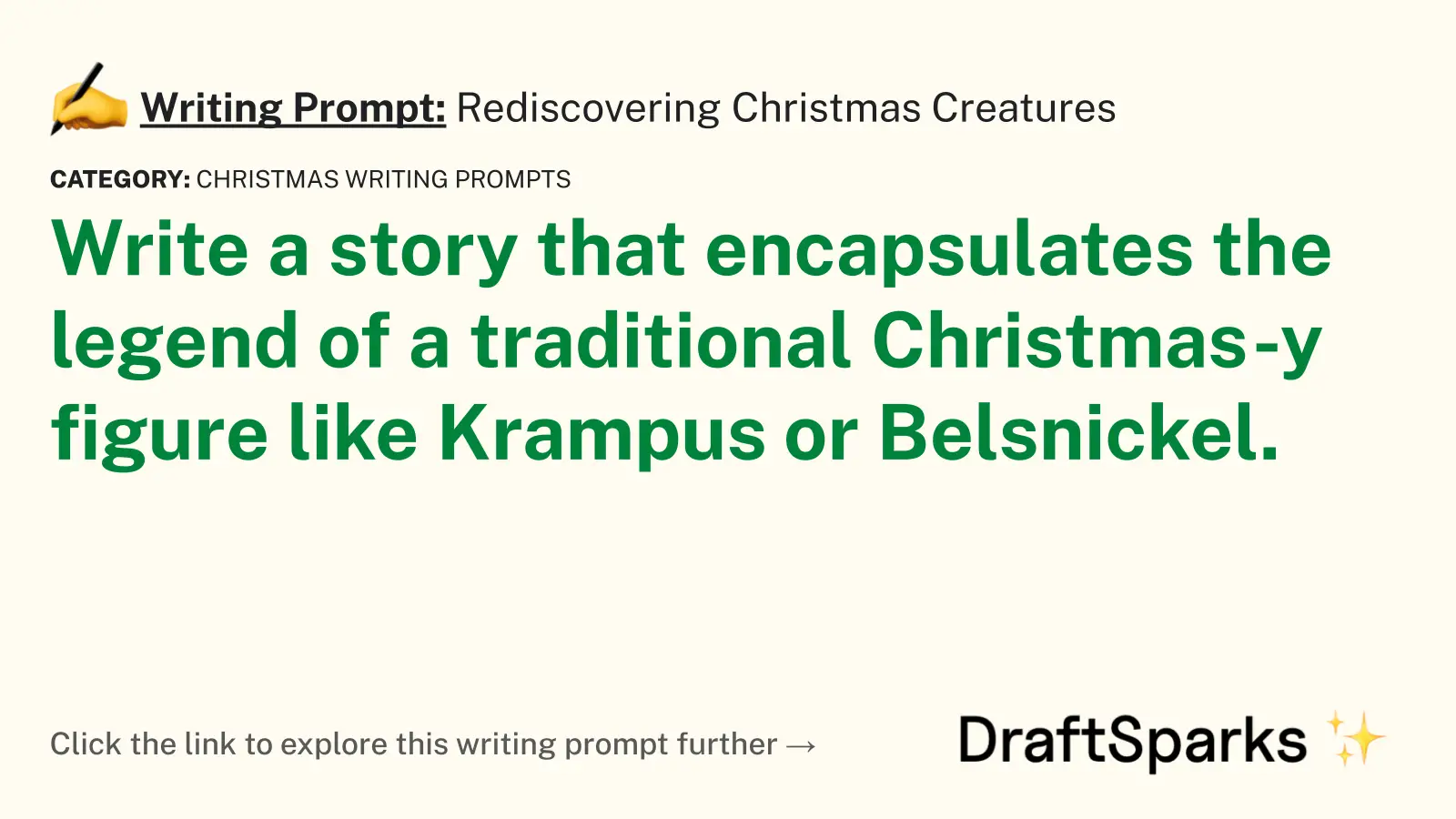 Rediscovering Christmas Creatures