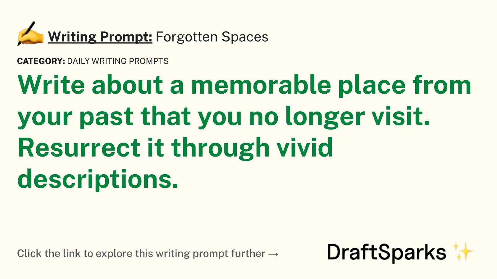 Forgotten Spaces