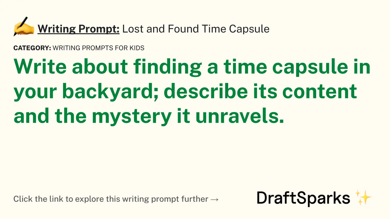 Lost and Found Time Capsule