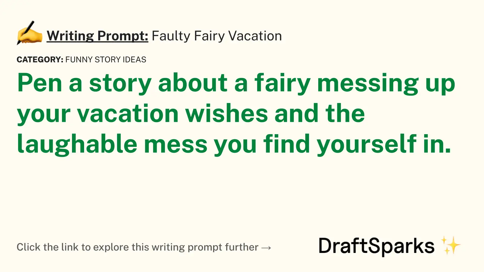 Faulty Fairy Vacation