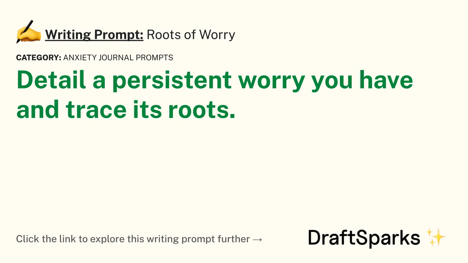 Roots of Worry