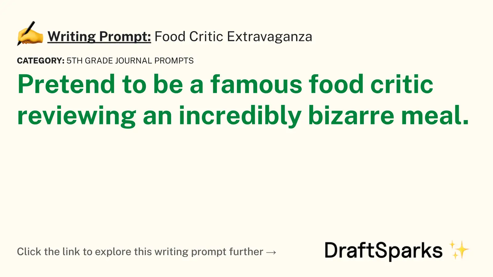 Food Critic Extravaganza