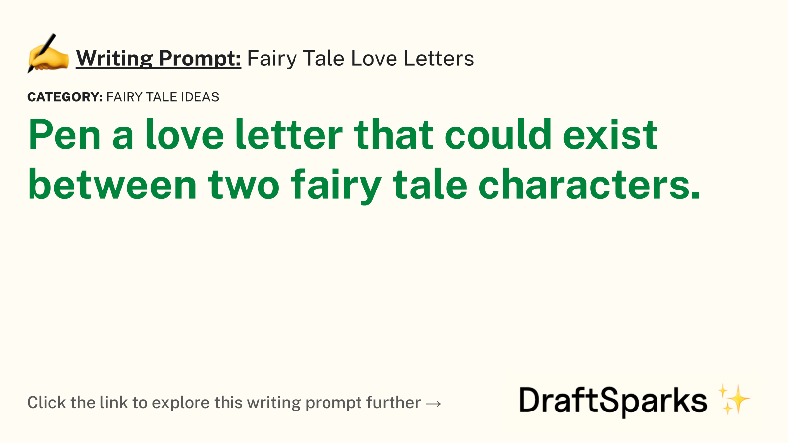 Fairy Tale Love Letters