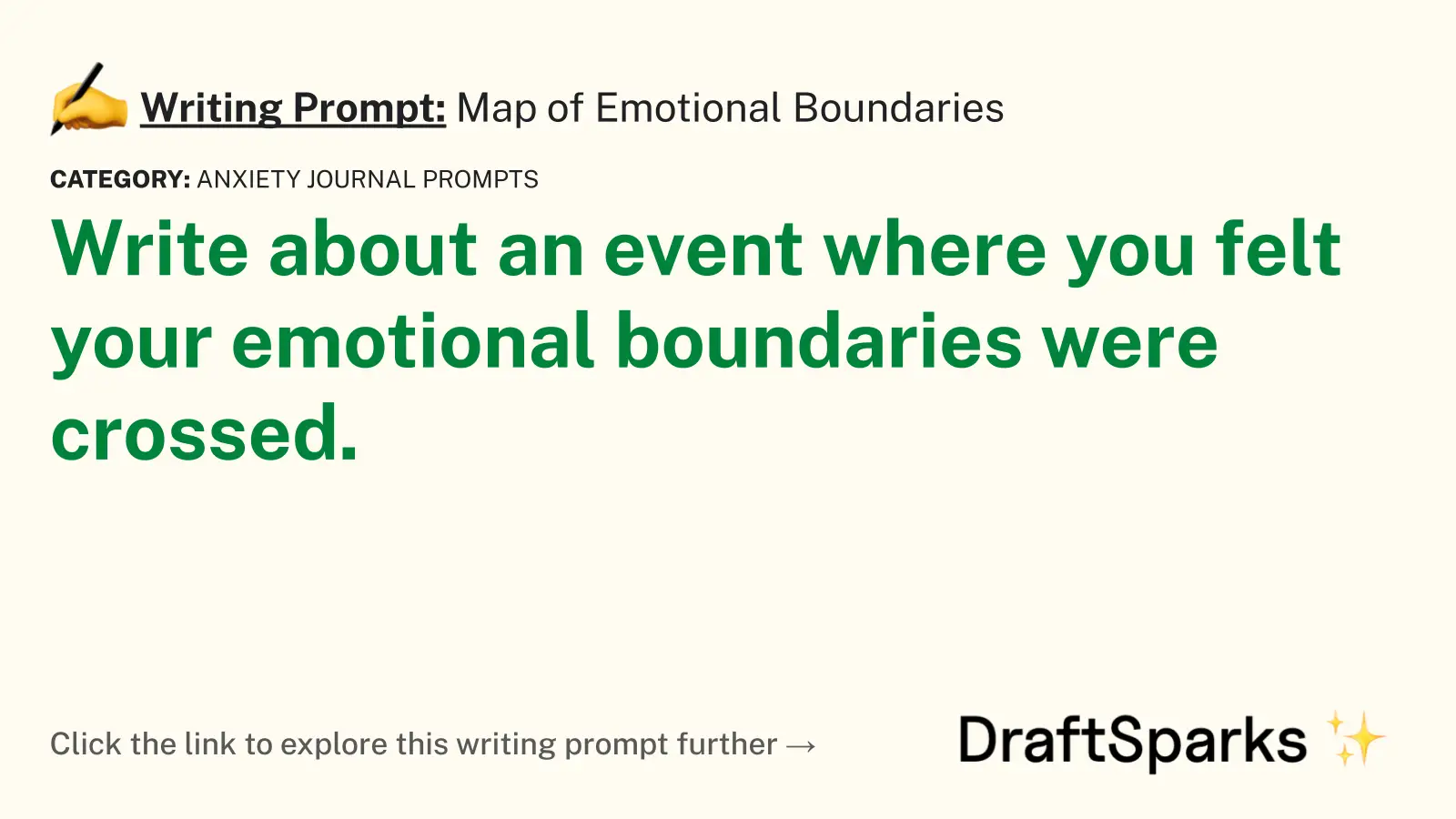 Map of Emotional Boundaries