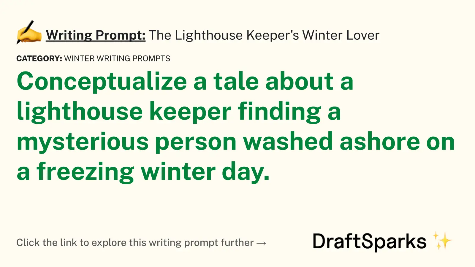 The Lighthouse Keeper’s Winter Lover