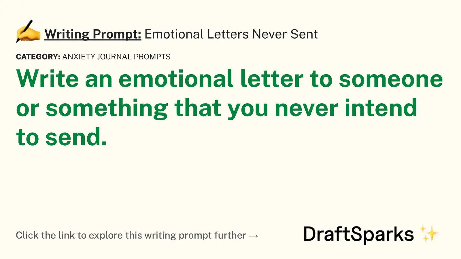 Emotional Letters Never Sent