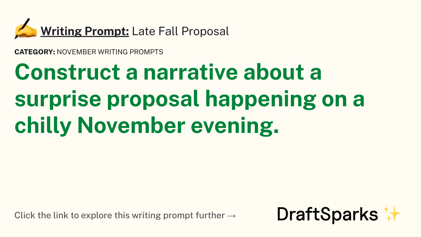 Late Fall Proposal