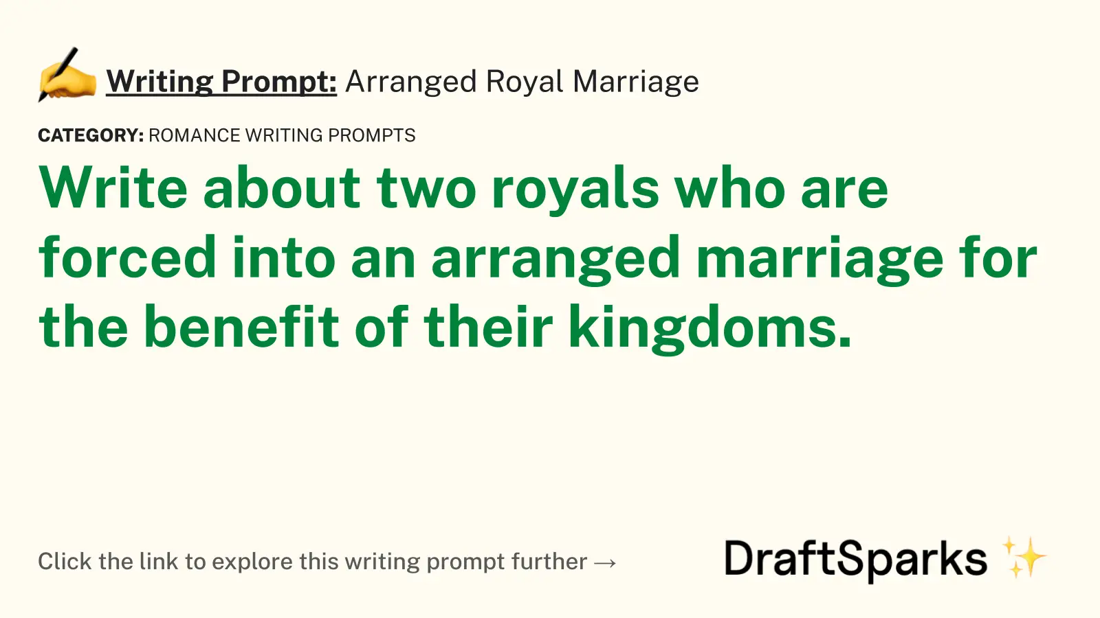 Arranged Royal Marriage