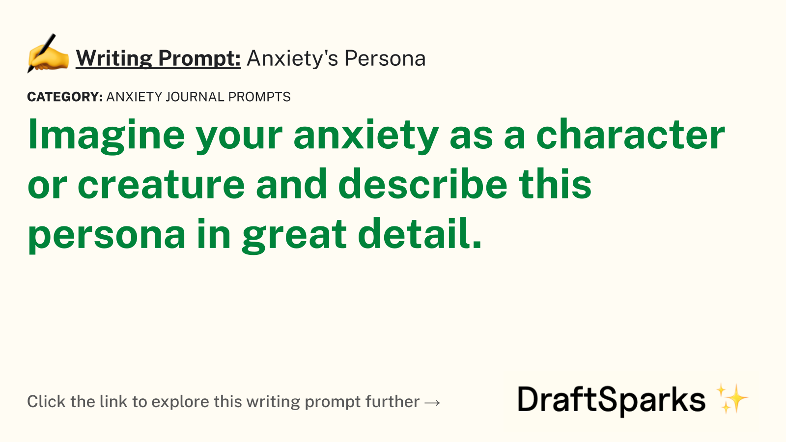 Anxiety’s Persona