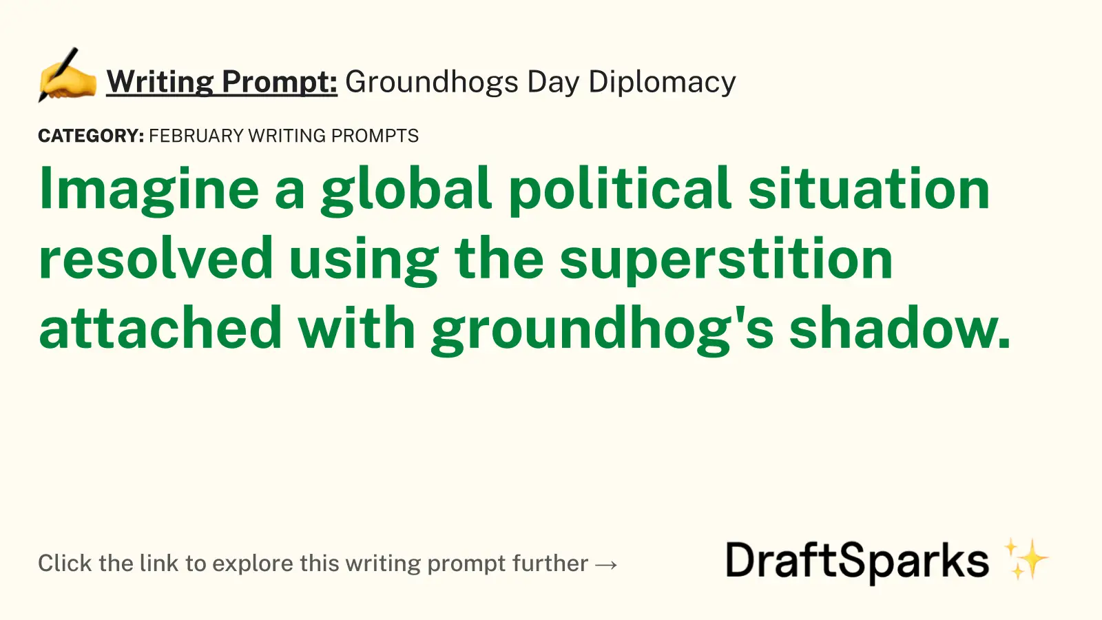 Groundhogs Day Diplomacy