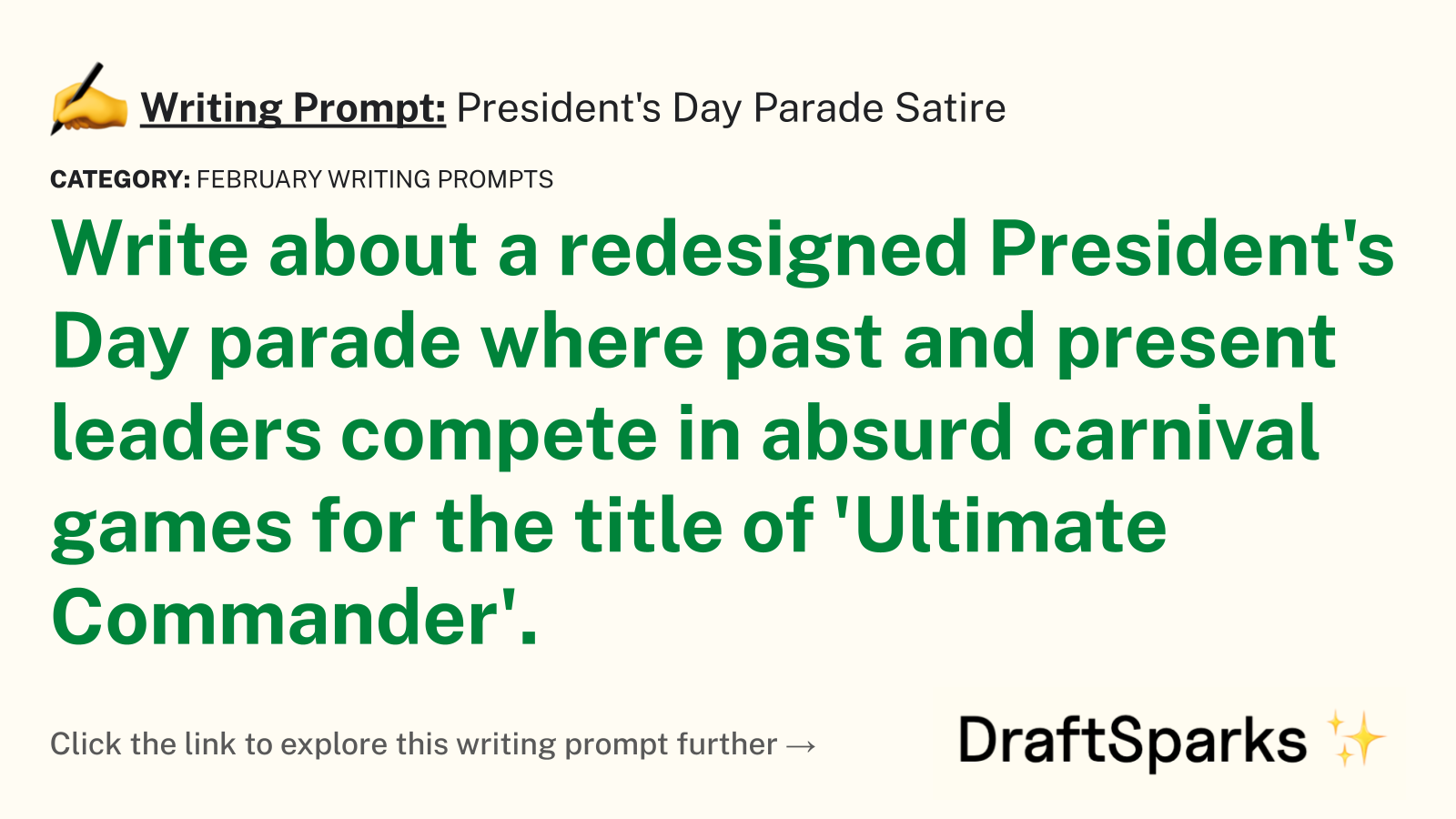 President’s Day Parade Satire