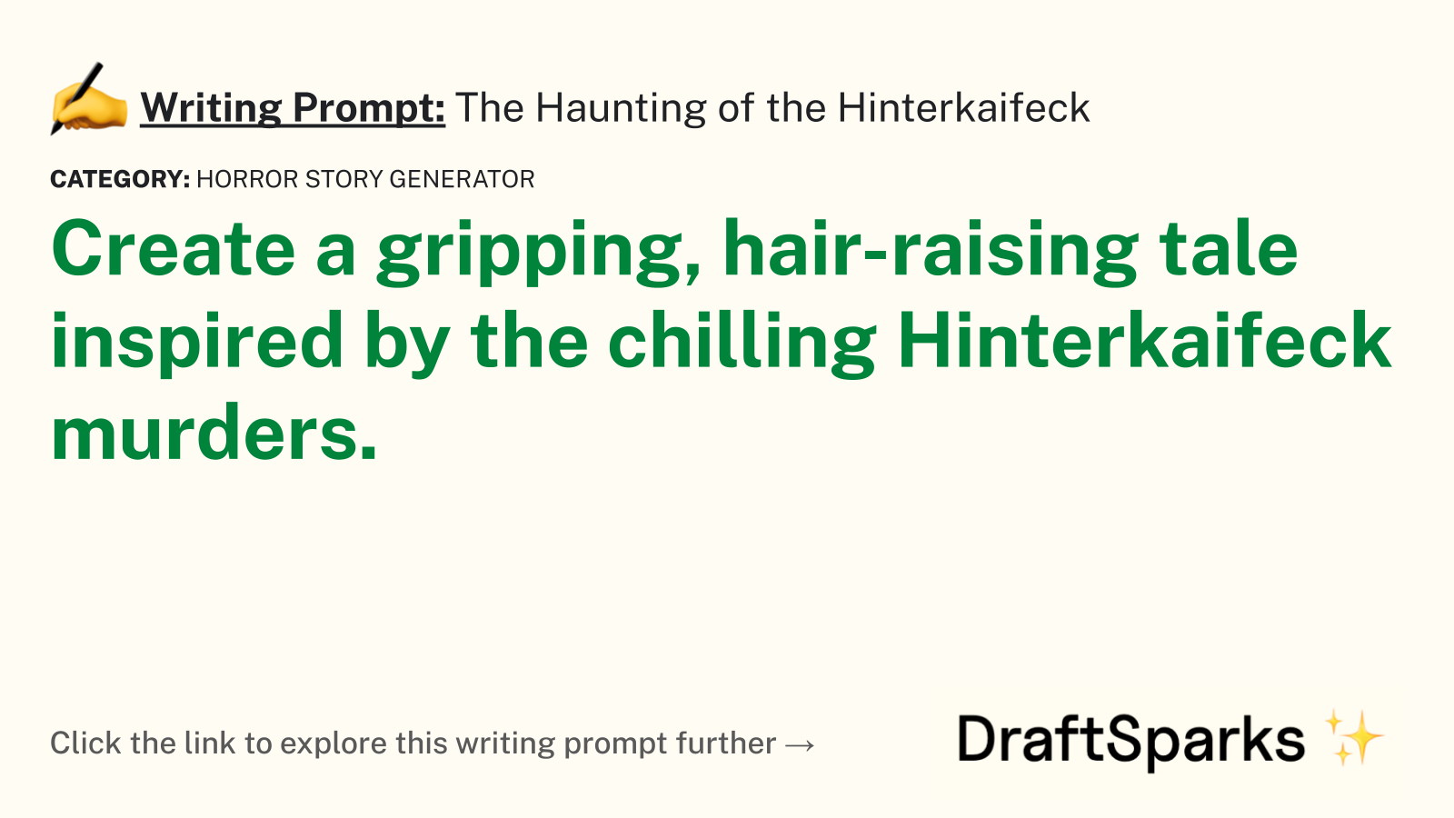 The Haunting of the Hinterkaifeck