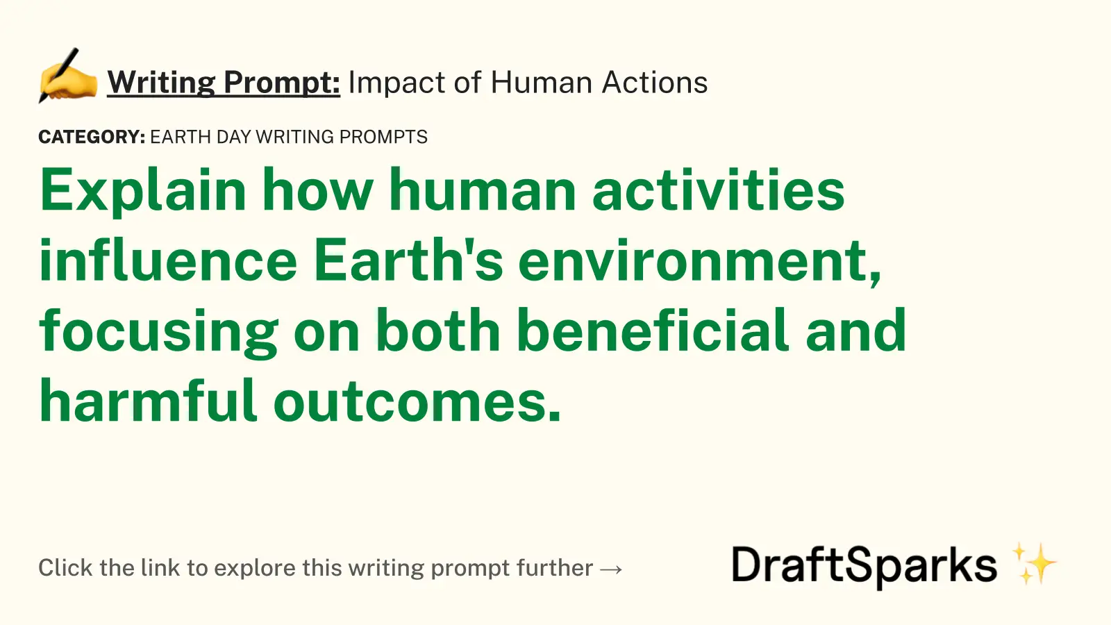Impact of Human Actions