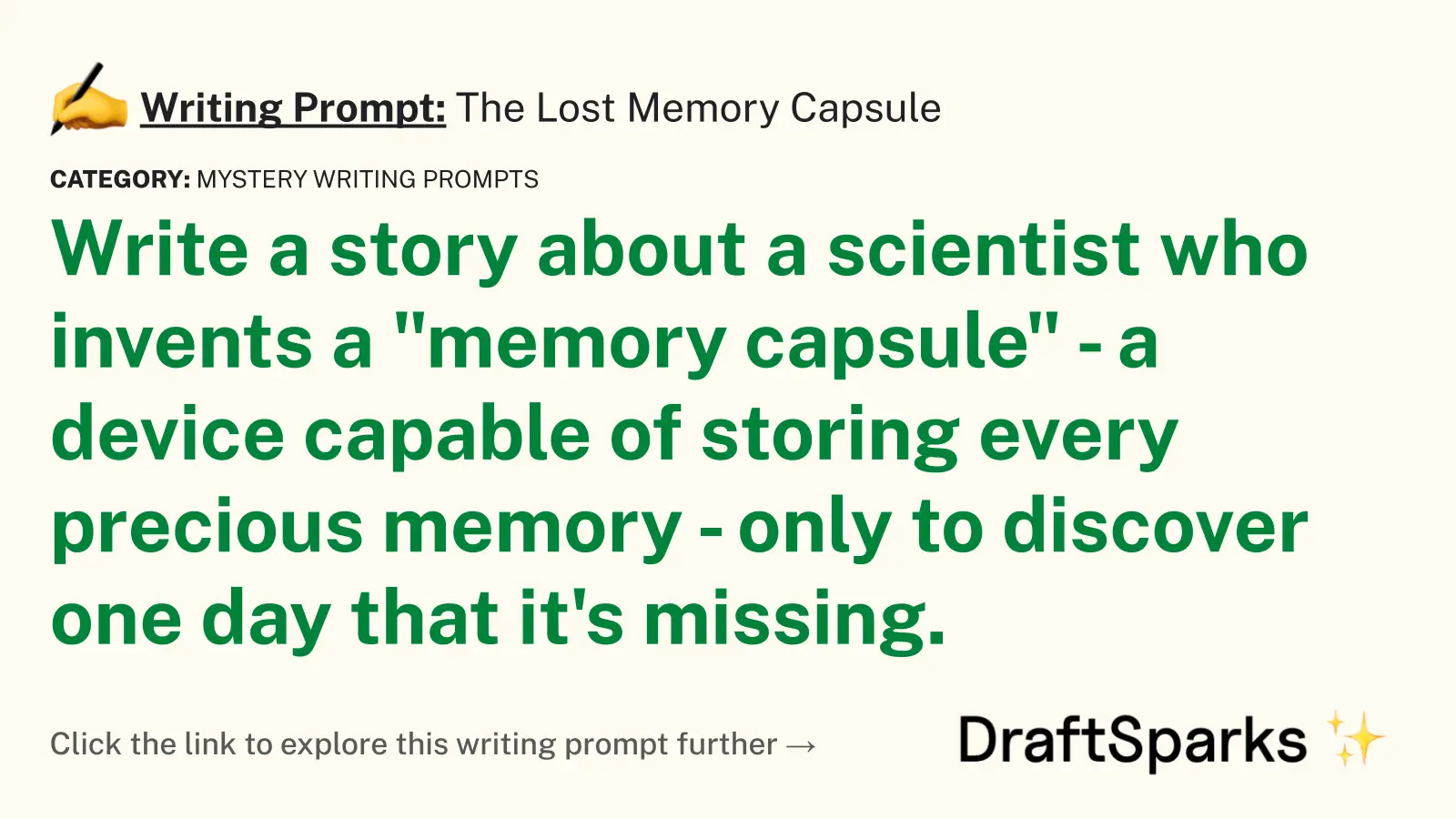 The Lost Memory Capsule