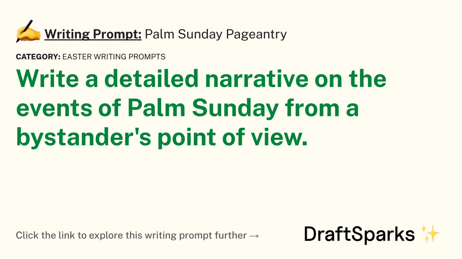 Palm Sunday Pageantry