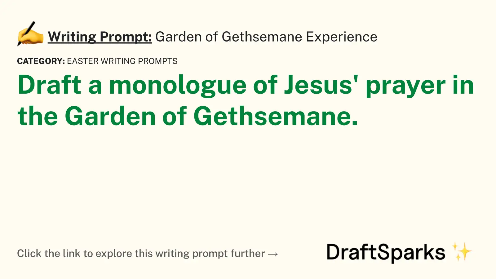 Garden of Gethsemane Experience