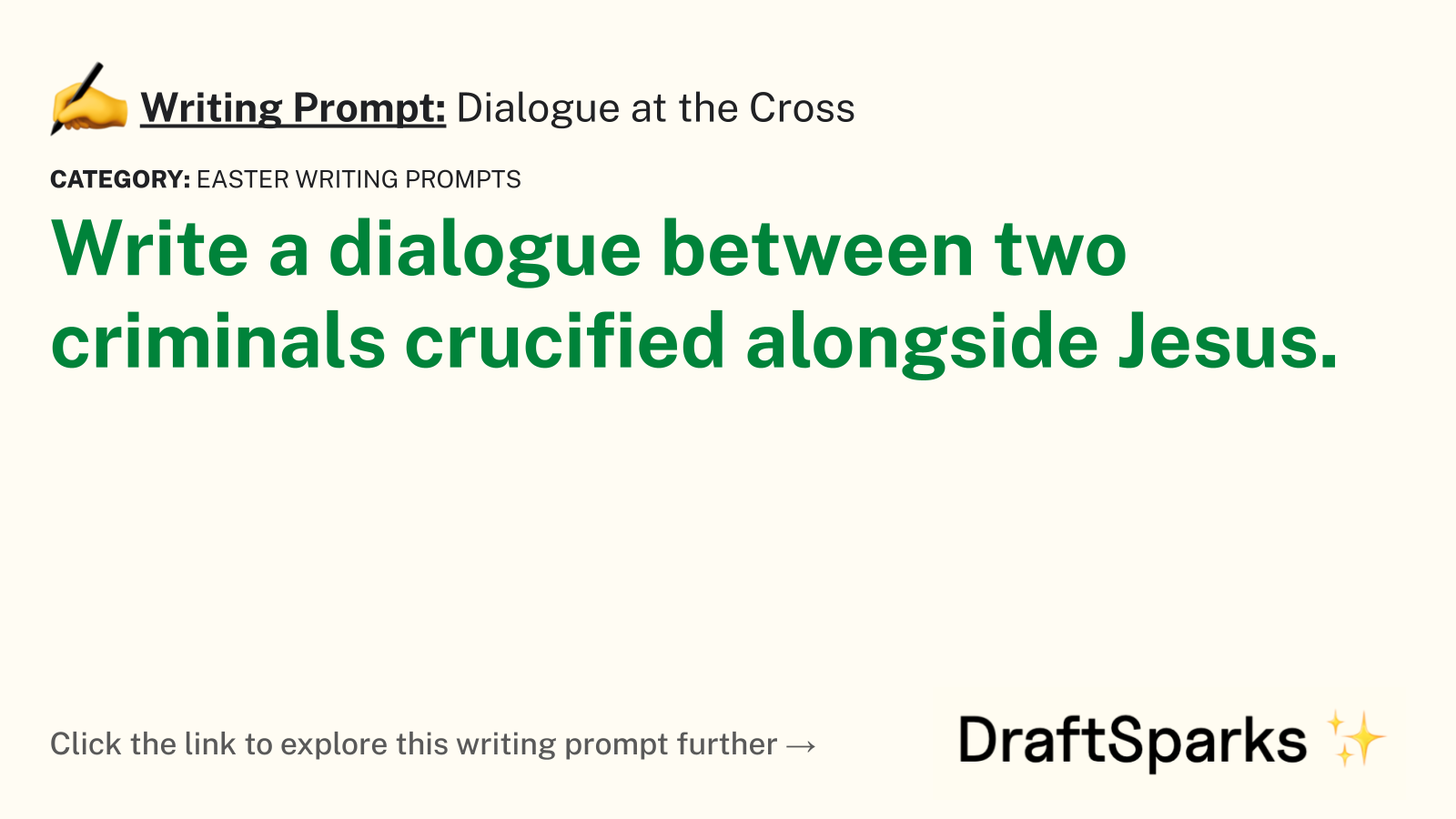 Dialogue at the Cross