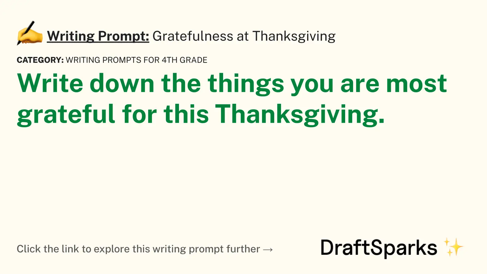 Gratefulness at Thanksgiving