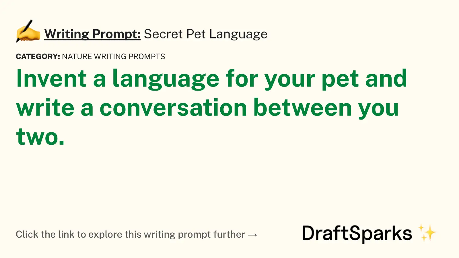 Secret Pet Language
