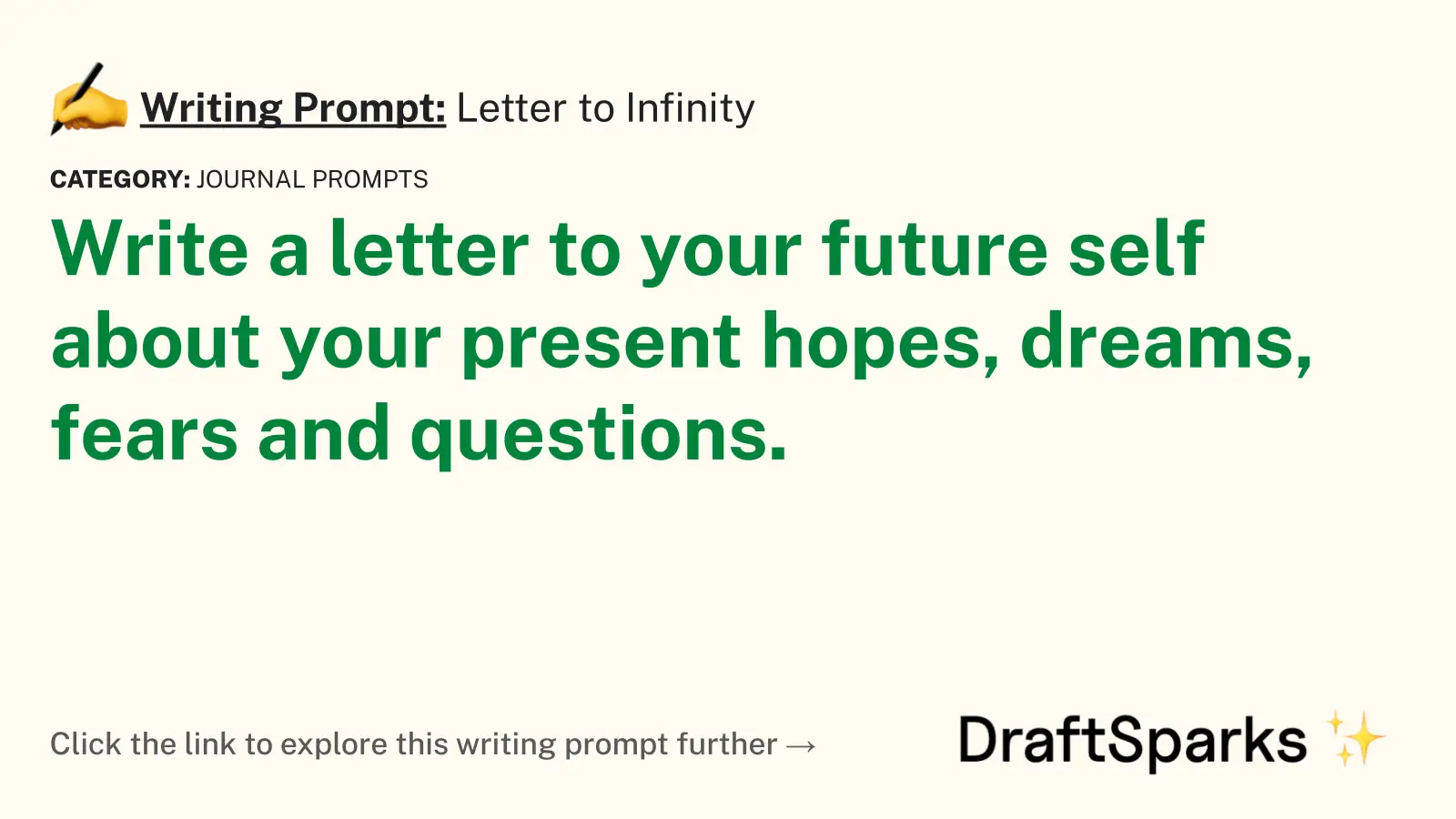 Letter to Infinity