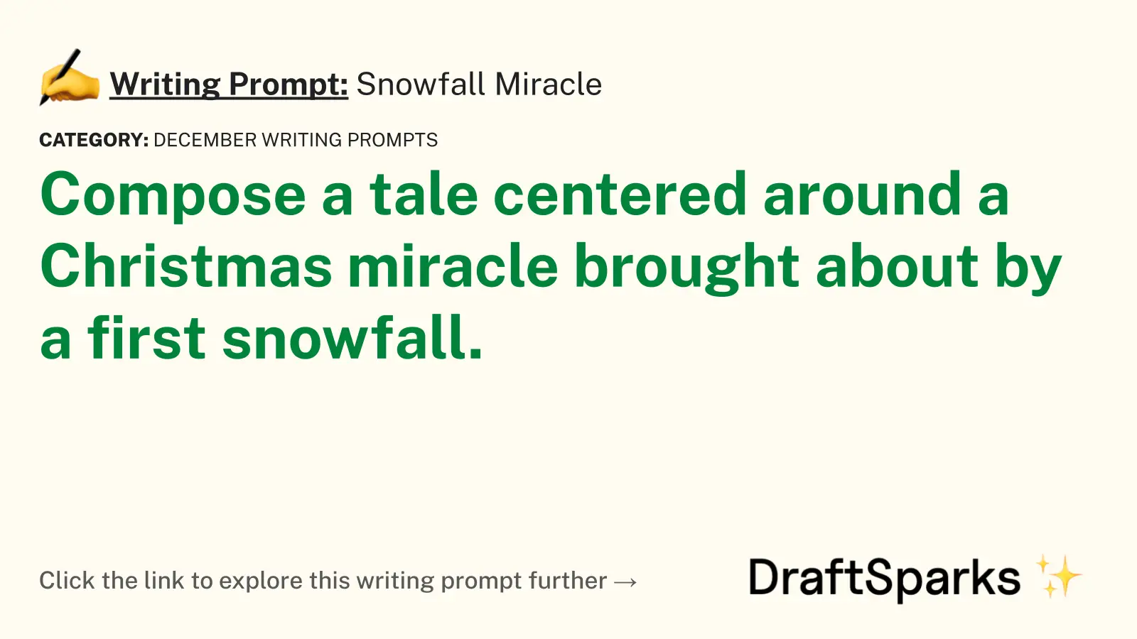 Snowfall Miracle