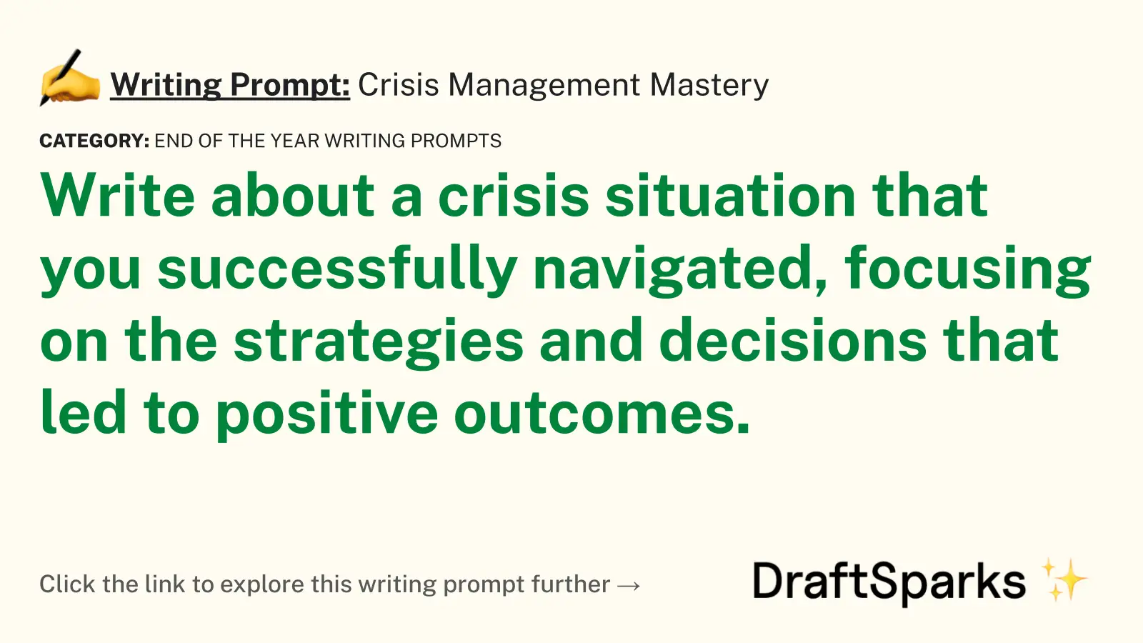 Crisis Management Mastery