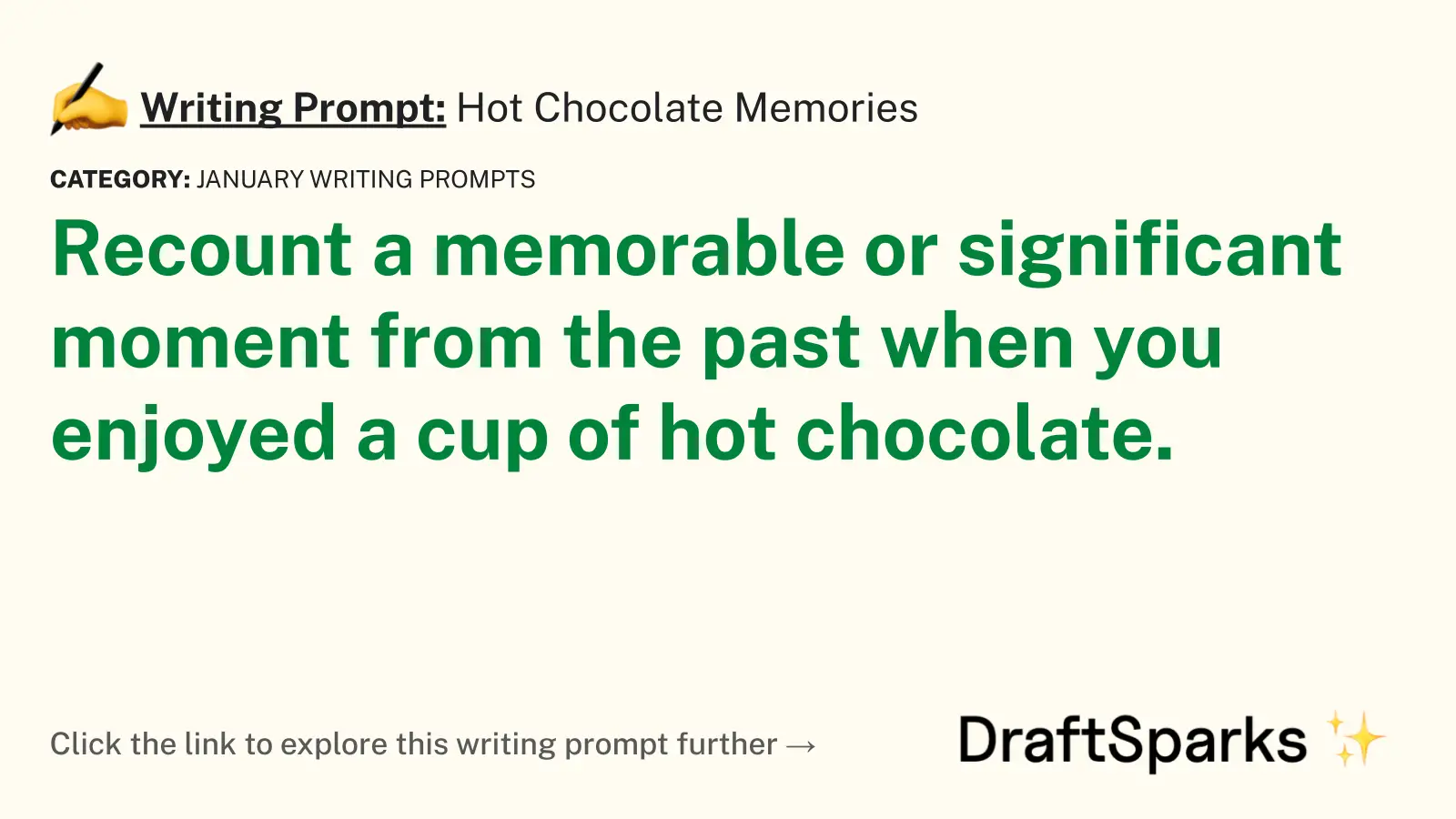 Hot Chocolate Memories