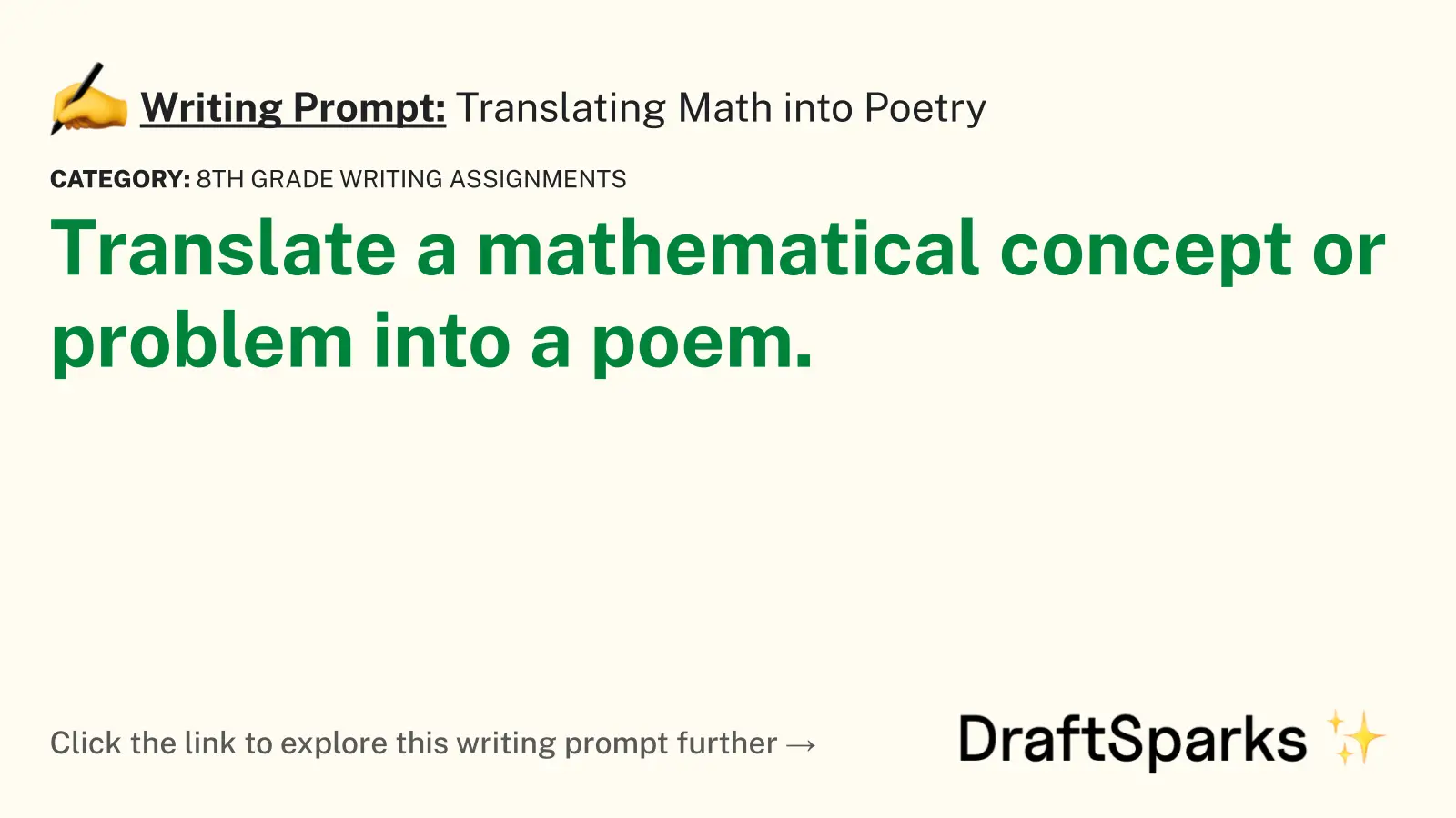 Translating Math into Poetry