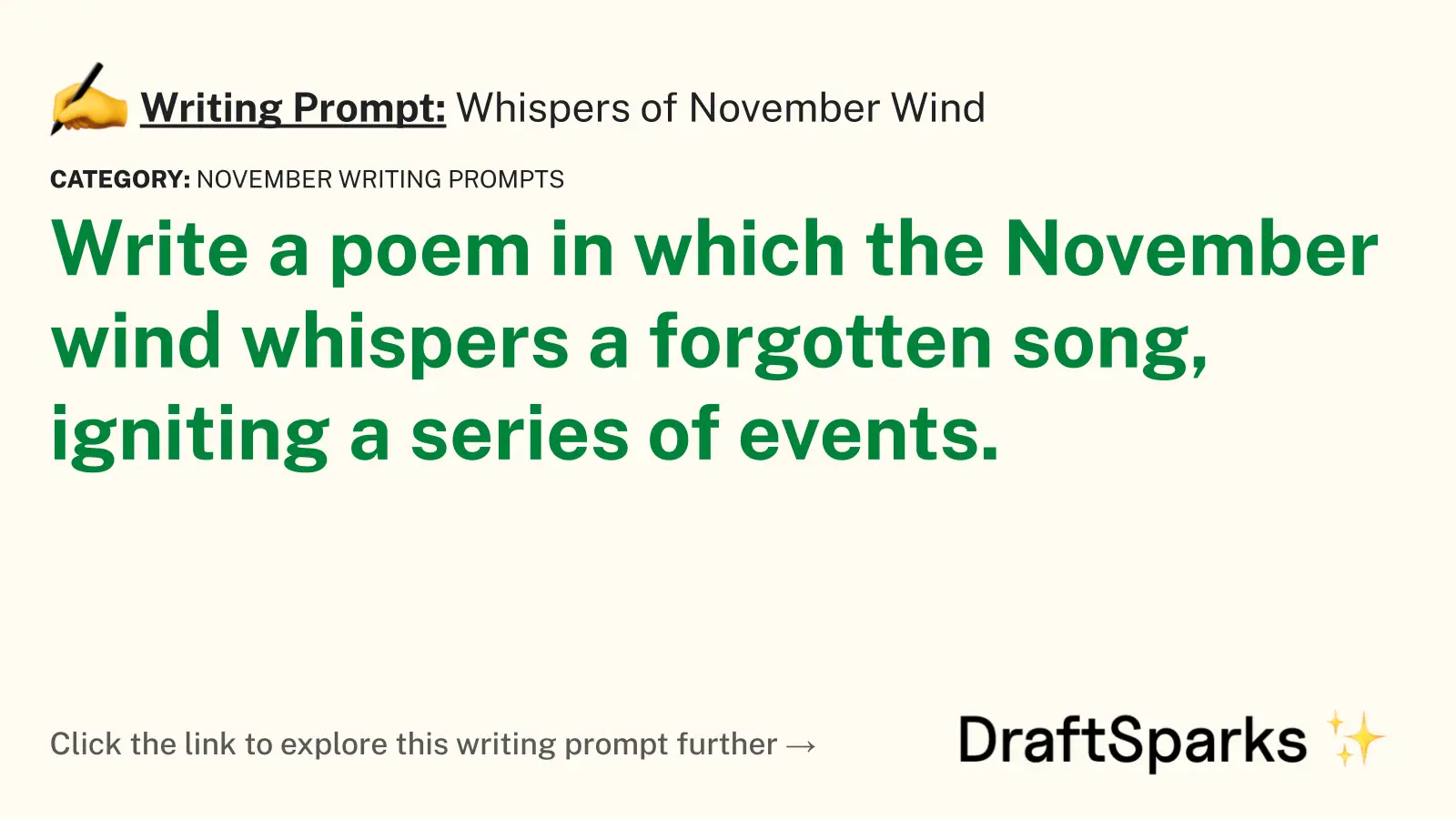 Whispers of November Wind