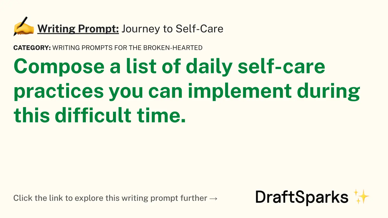 Journey to Self-Care