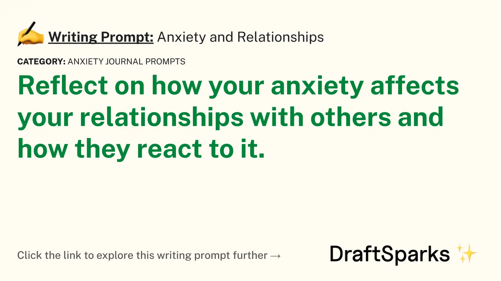 Anxiety and Relationships