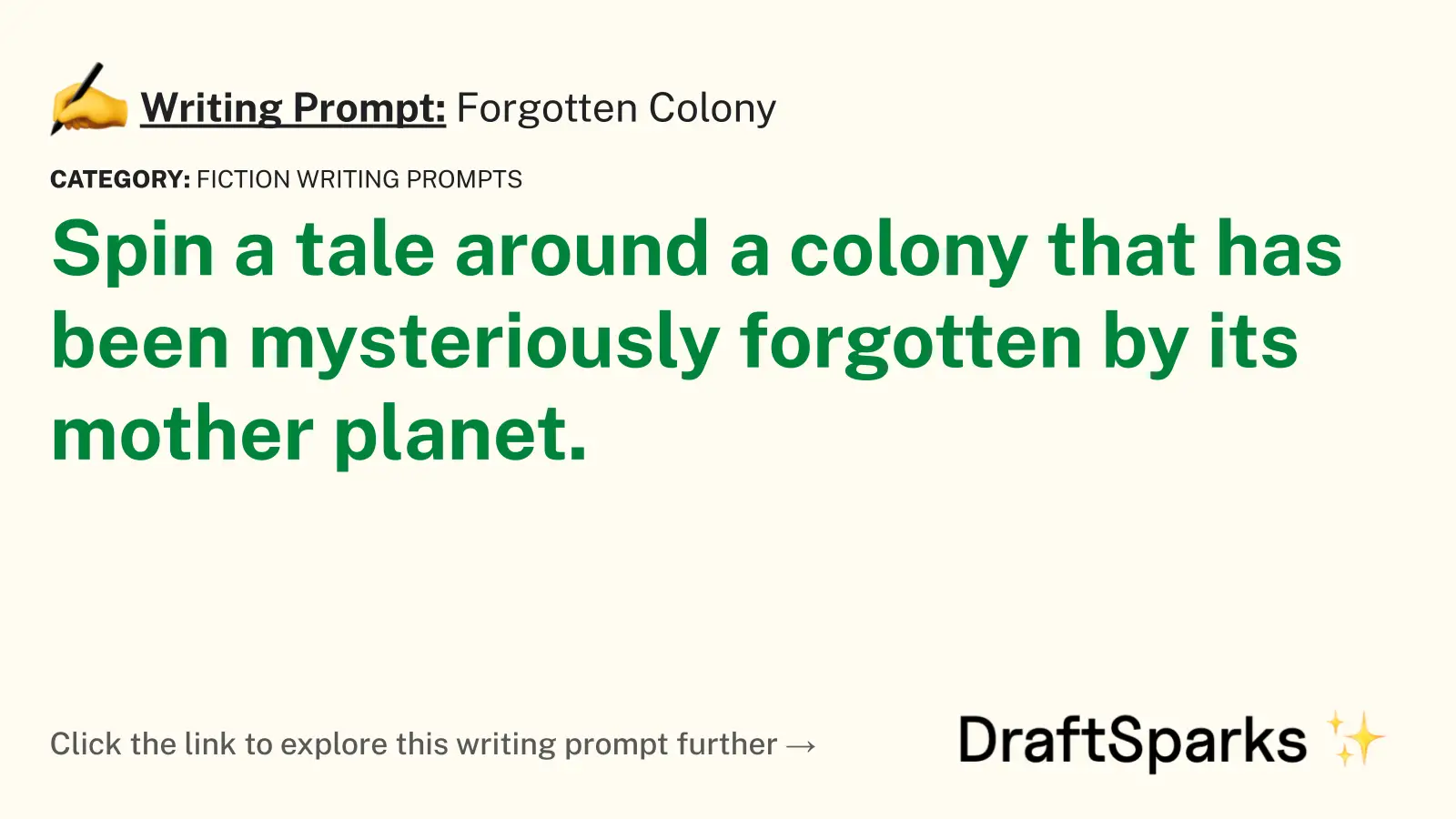 Forgotten Colony