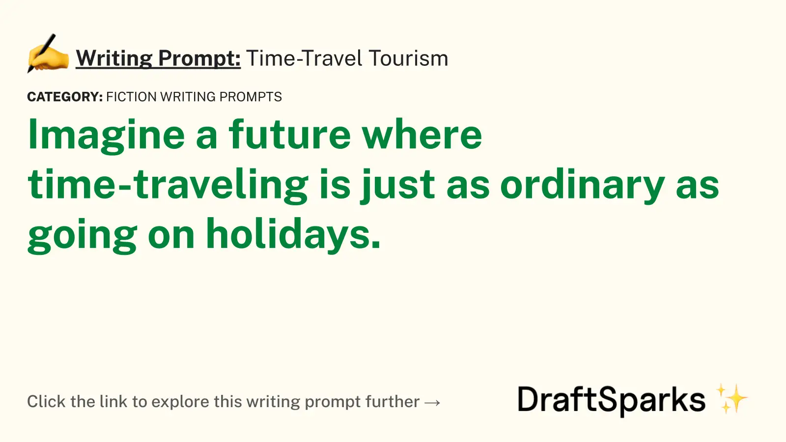 Time-Travel Tourism