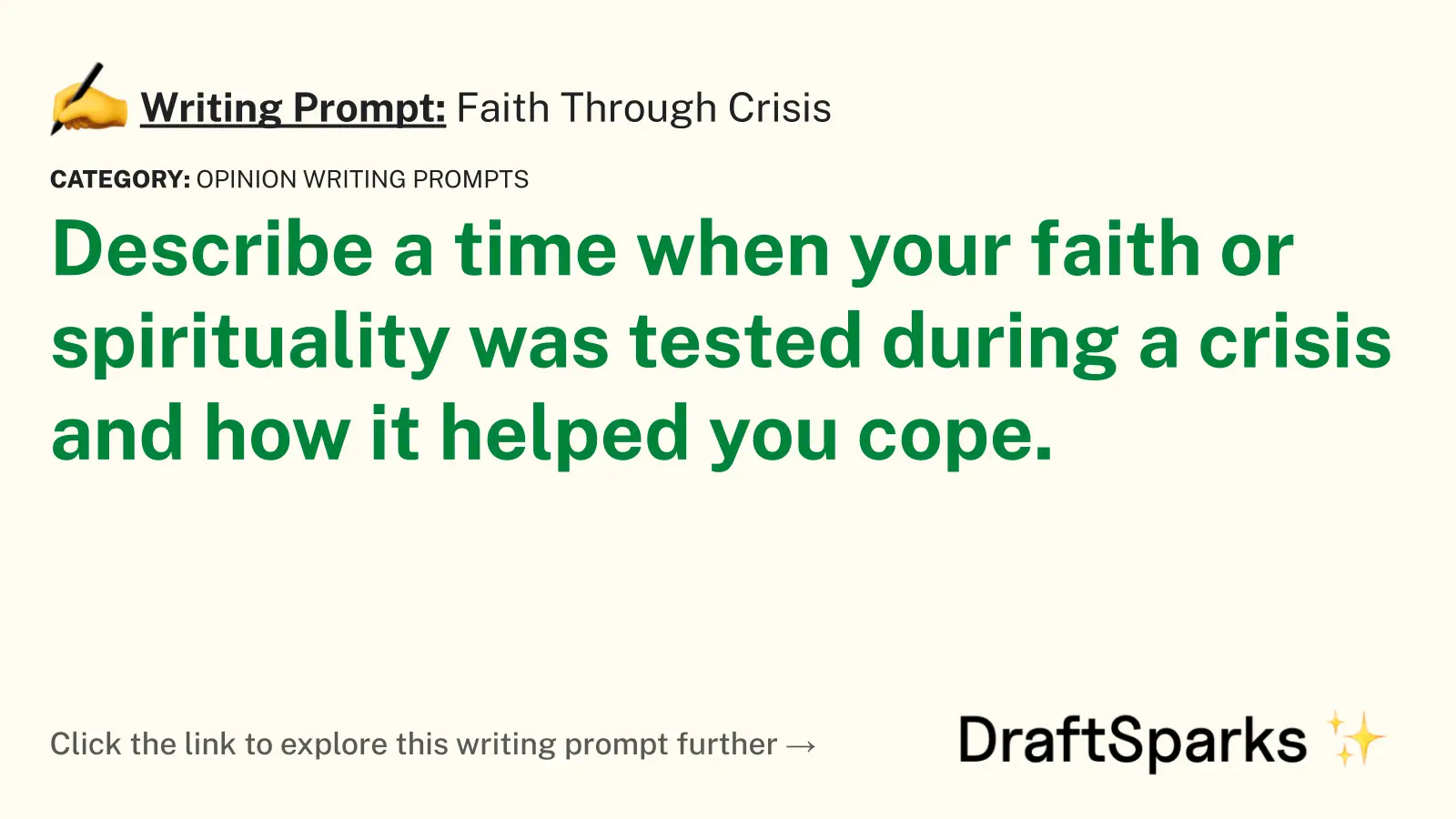 Faith Through Crisis
