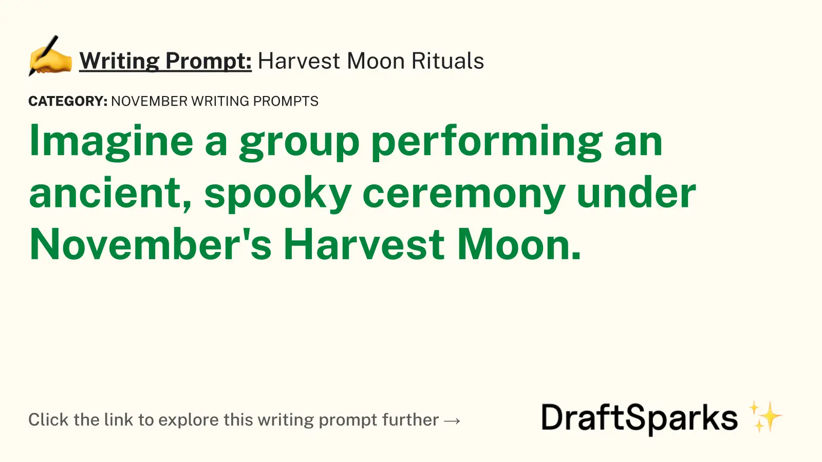 Harvest Moon Rituals