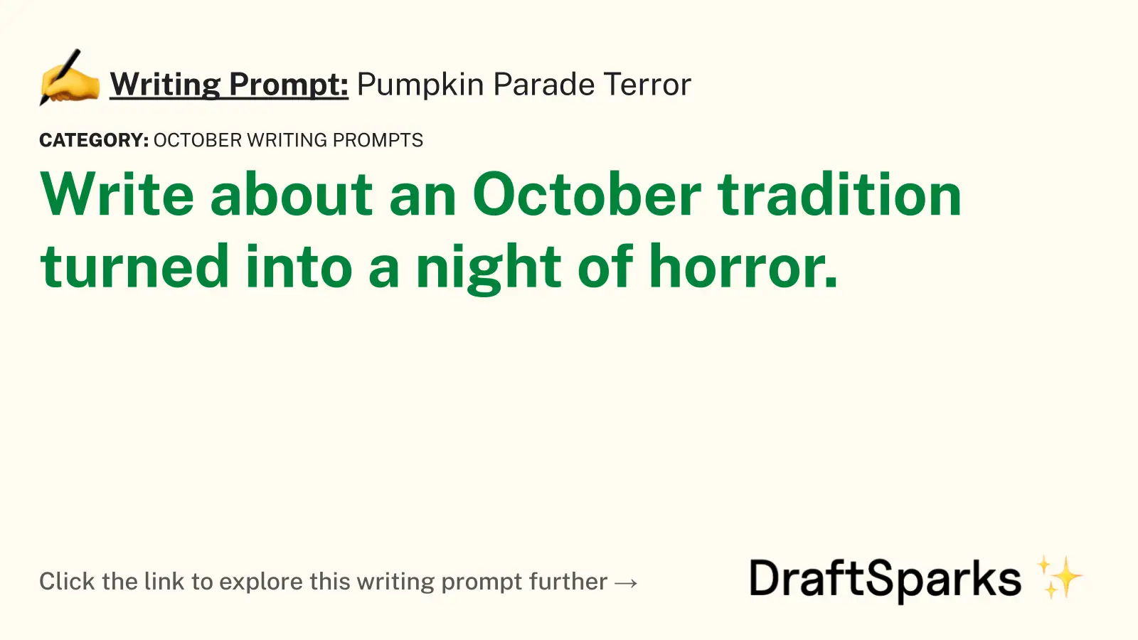 Pumpkin Parade Terror