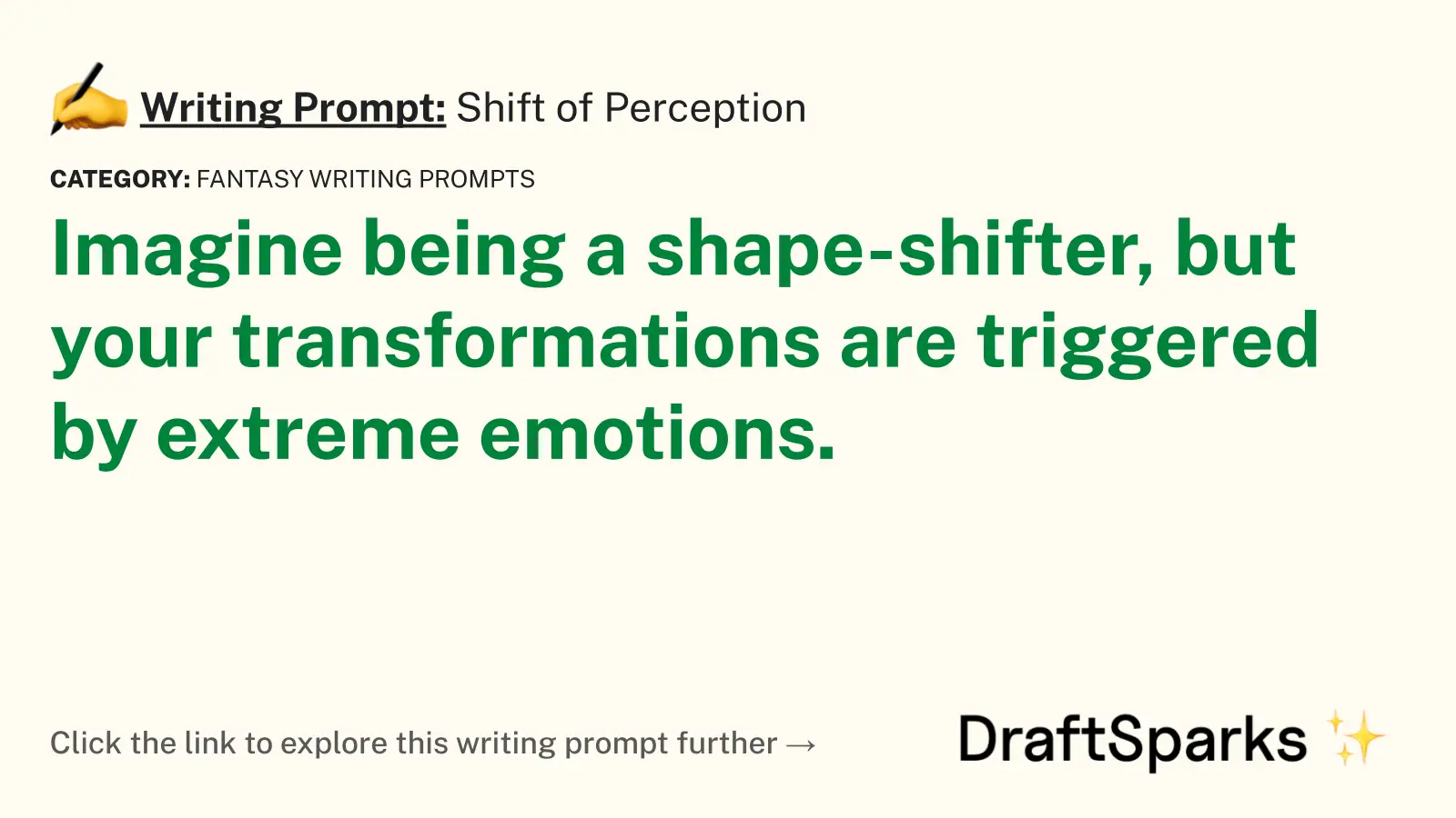 Shift of Perception