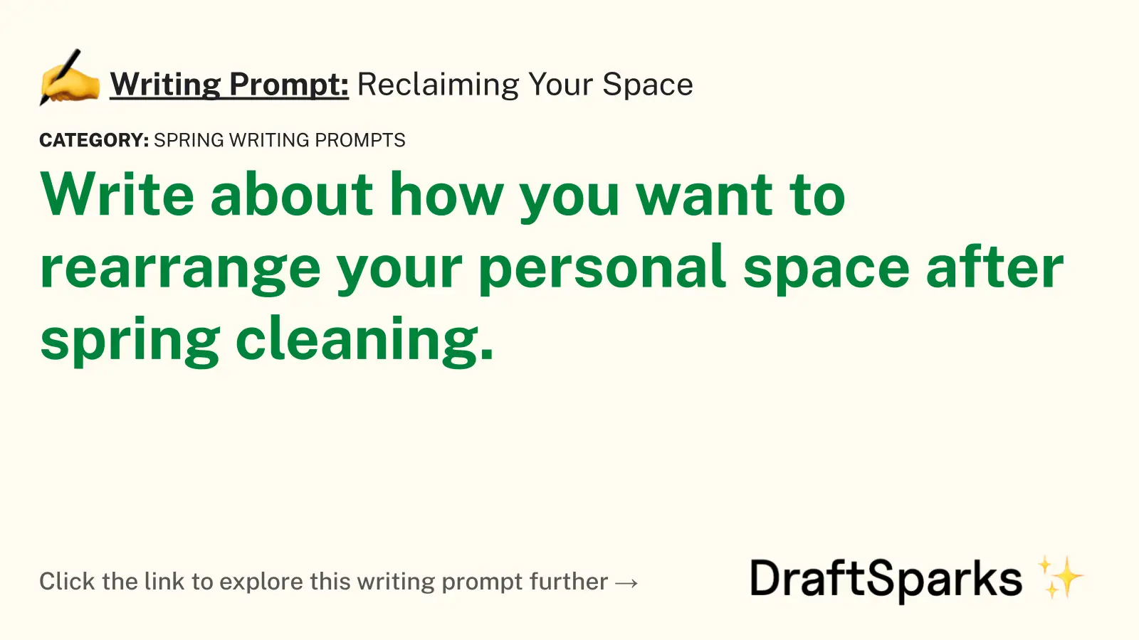 Reclaiming Your Space