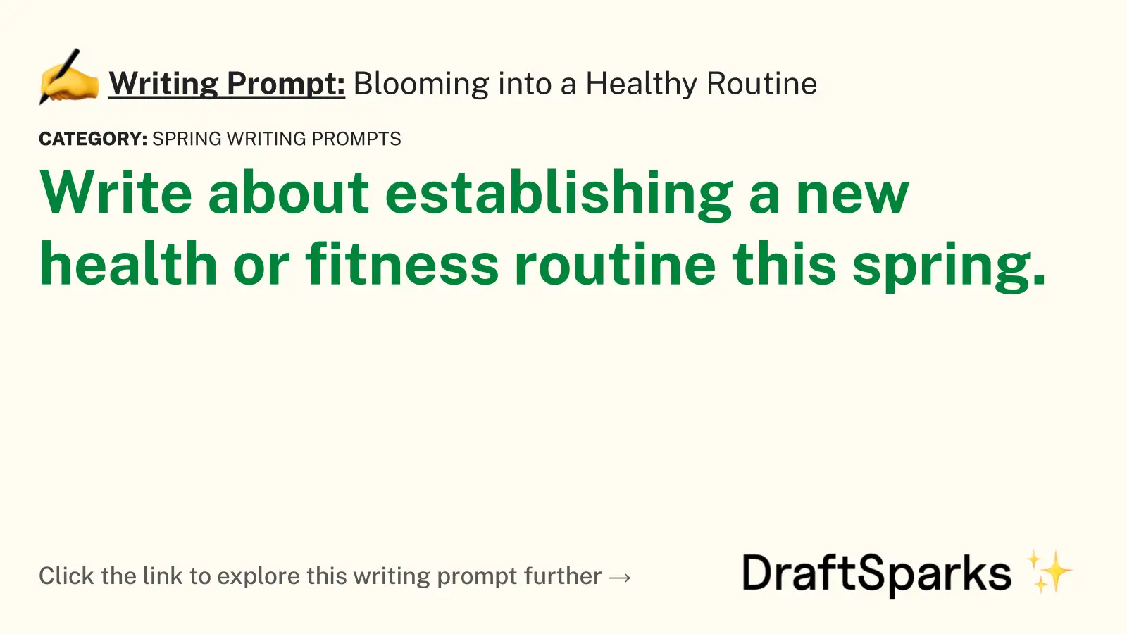 Blooming into a Healthy Routine