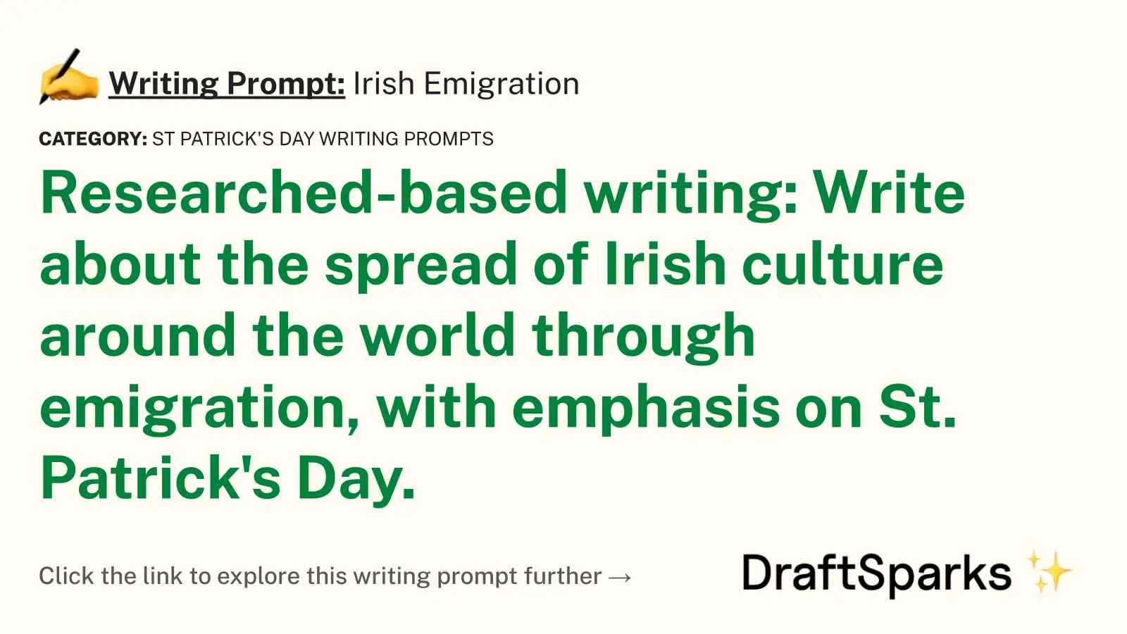 Irish Emigration