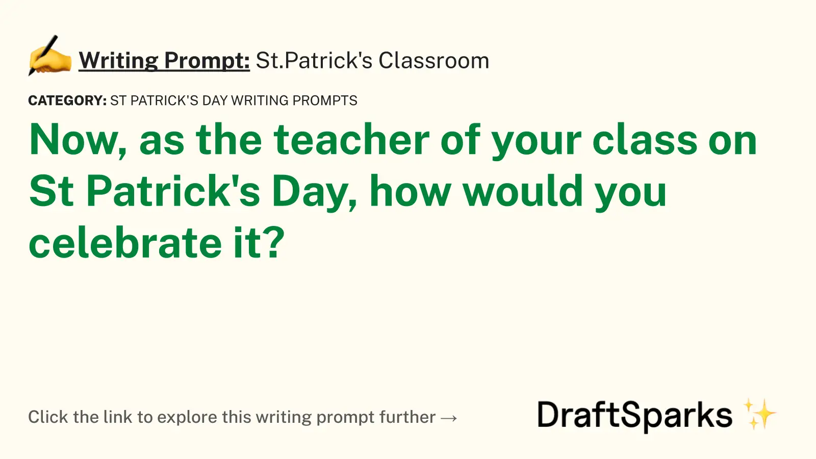 St.Patrick’s Classroom