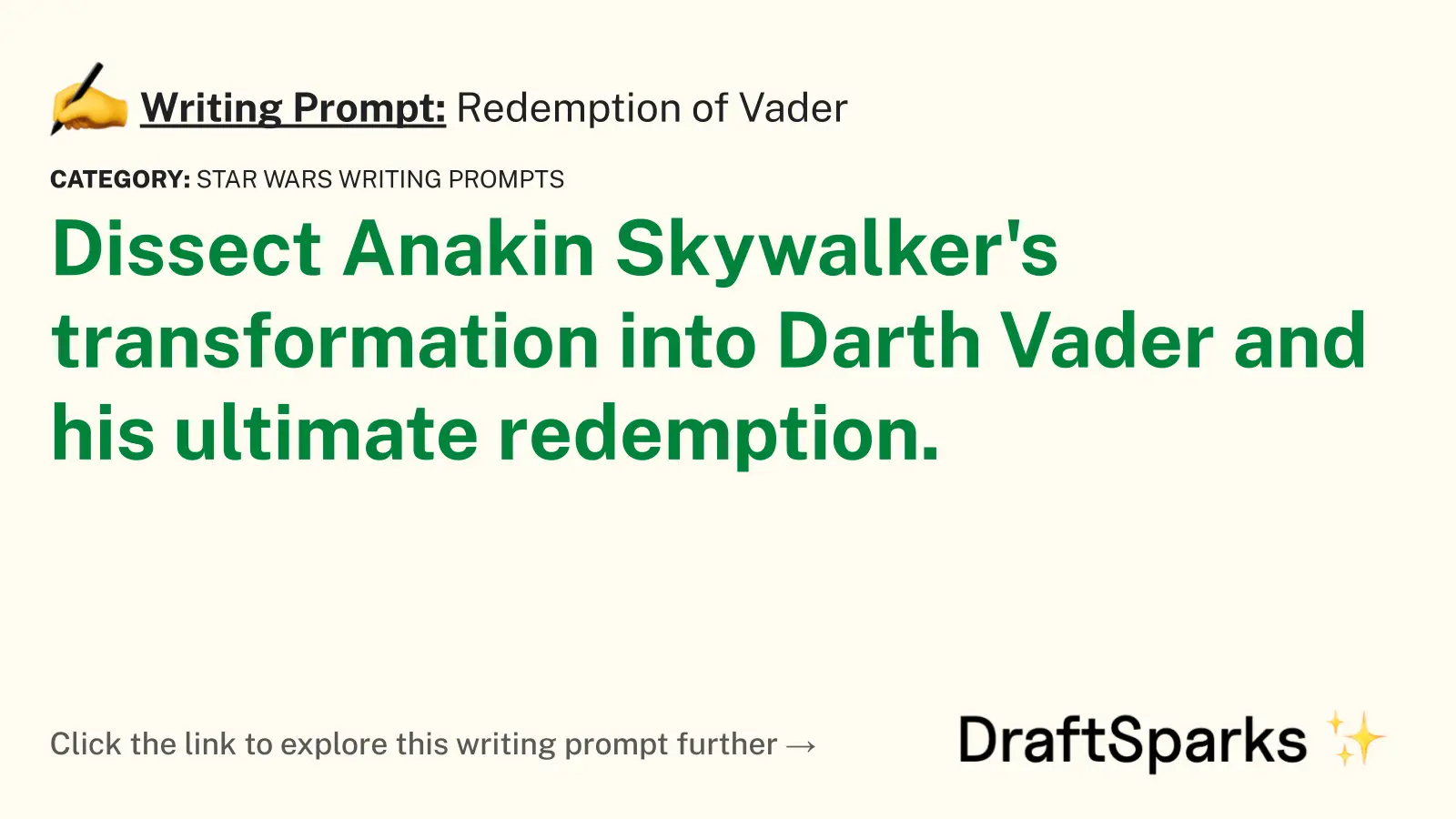 Redemption of Vader