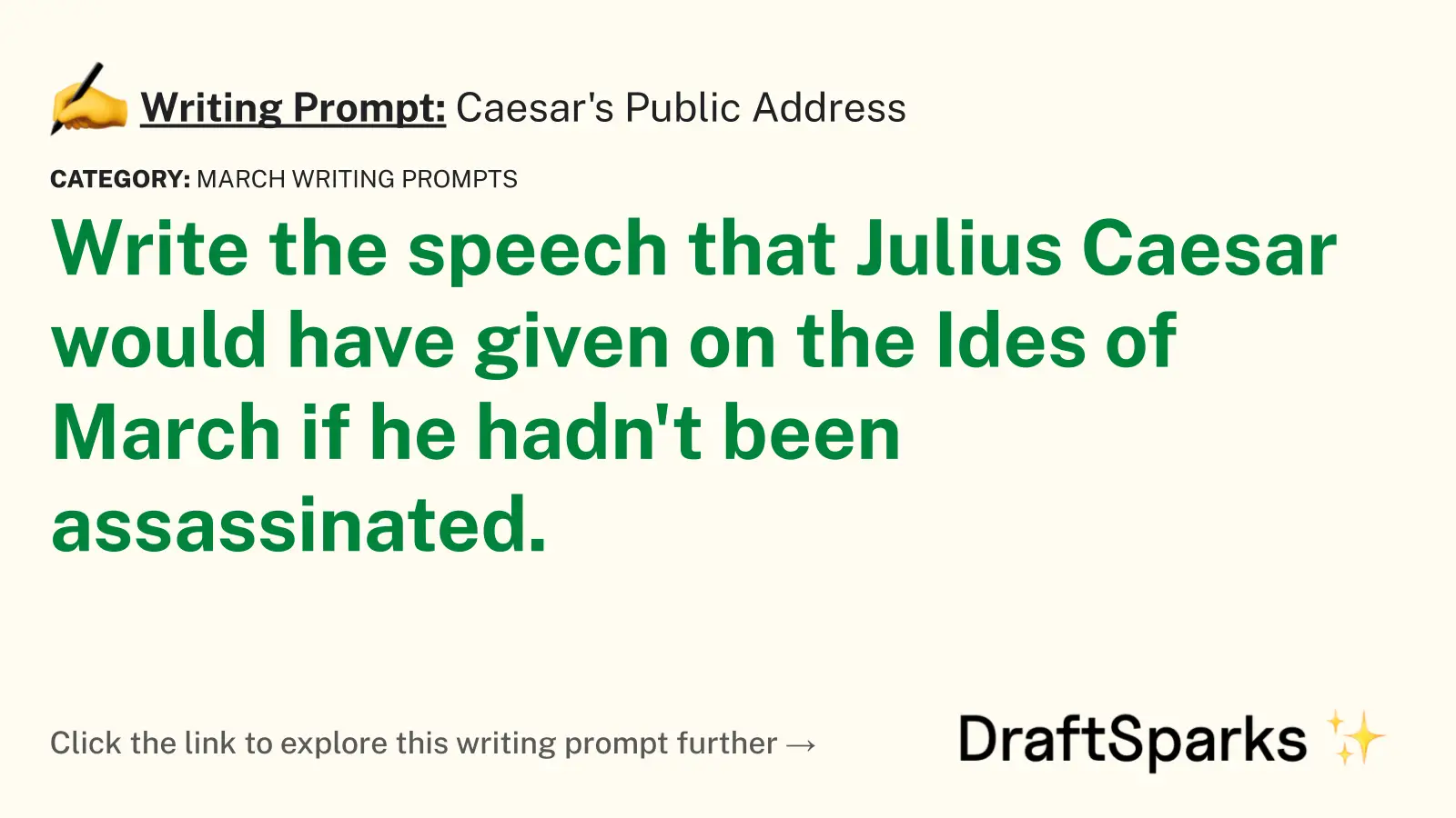 Caesar’s Public Address