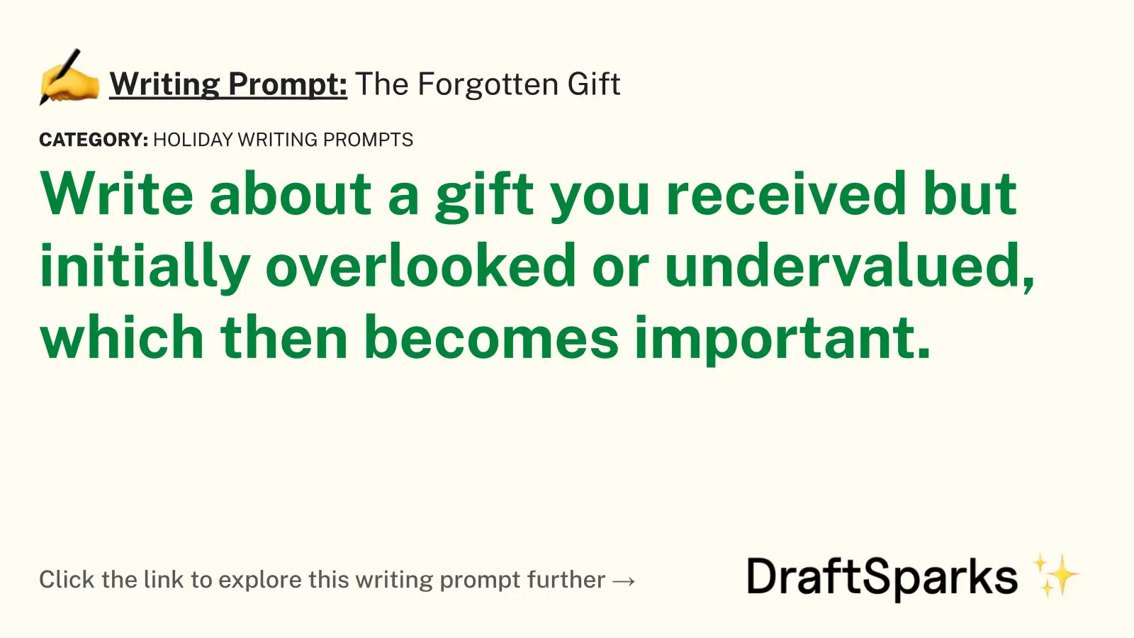 The Forgotten Gift