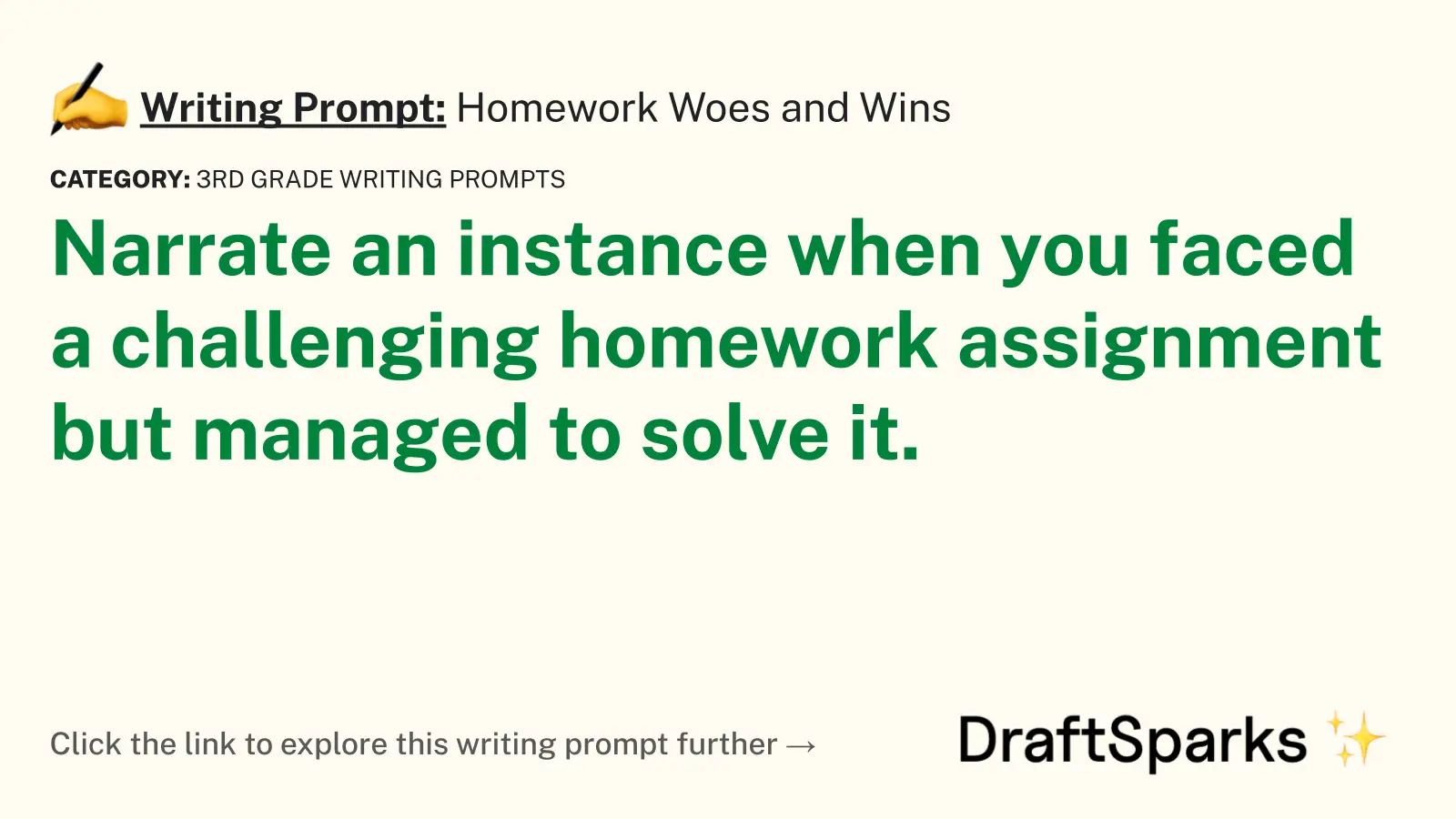 Homework Woes and Wins