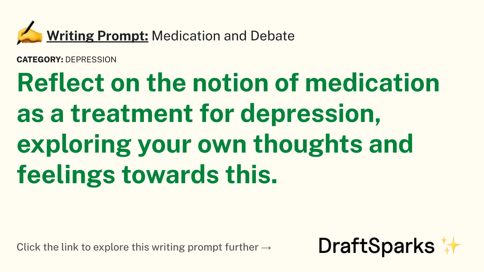 Medication and Debate