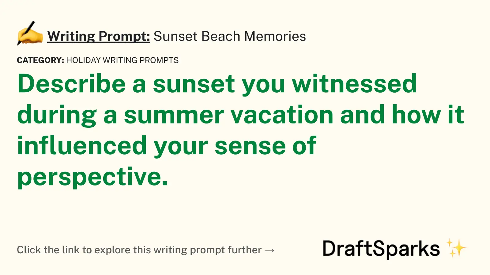 Sunset Beach Memories