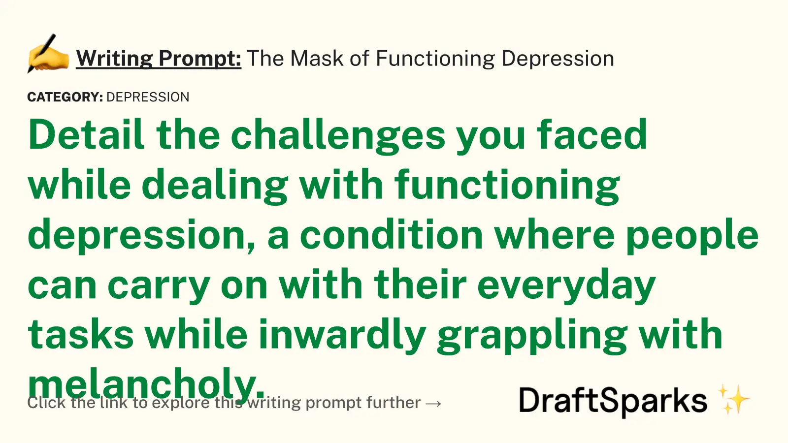 The Mask of Functioning Depression