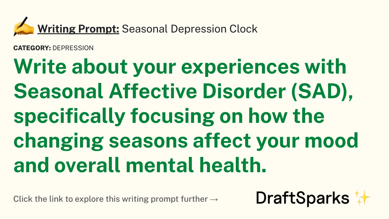 Seasonal Depression Clock
